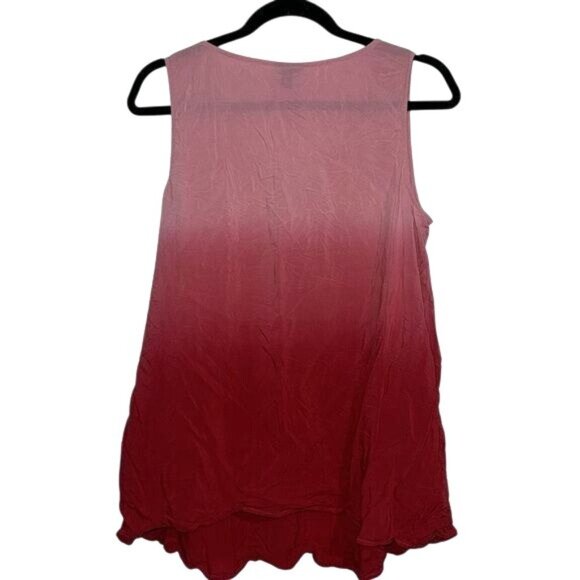 Torrid Womens Sleeveless Ombre Tank Top Pink/Red Rayon Size 00 - Picture 4 of 6